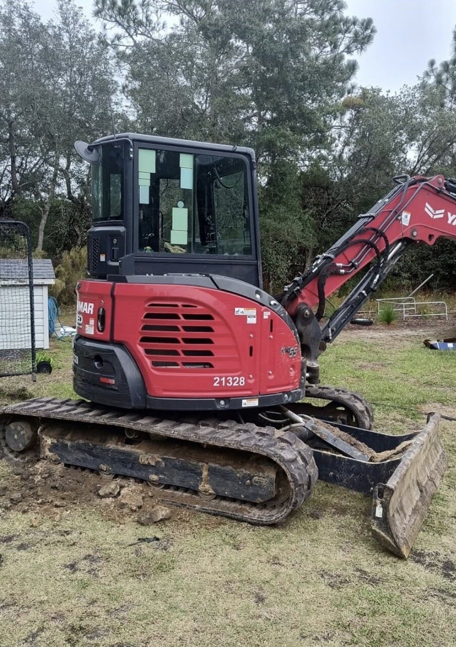 Equipment before soft washing — grime and buildup
