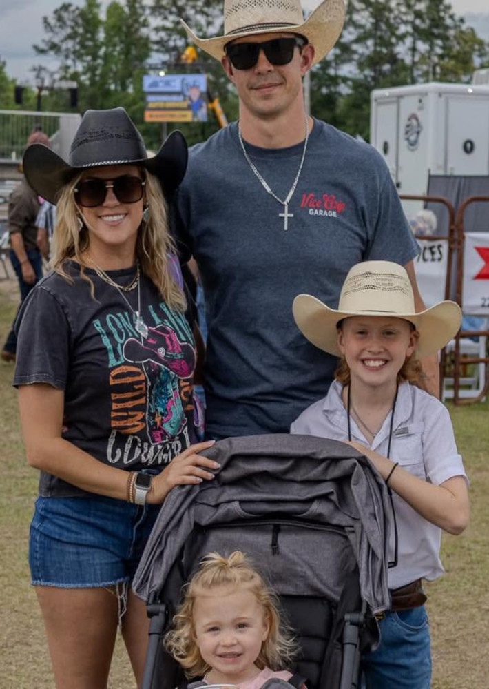 Josh with his family in Brunswick County, NC