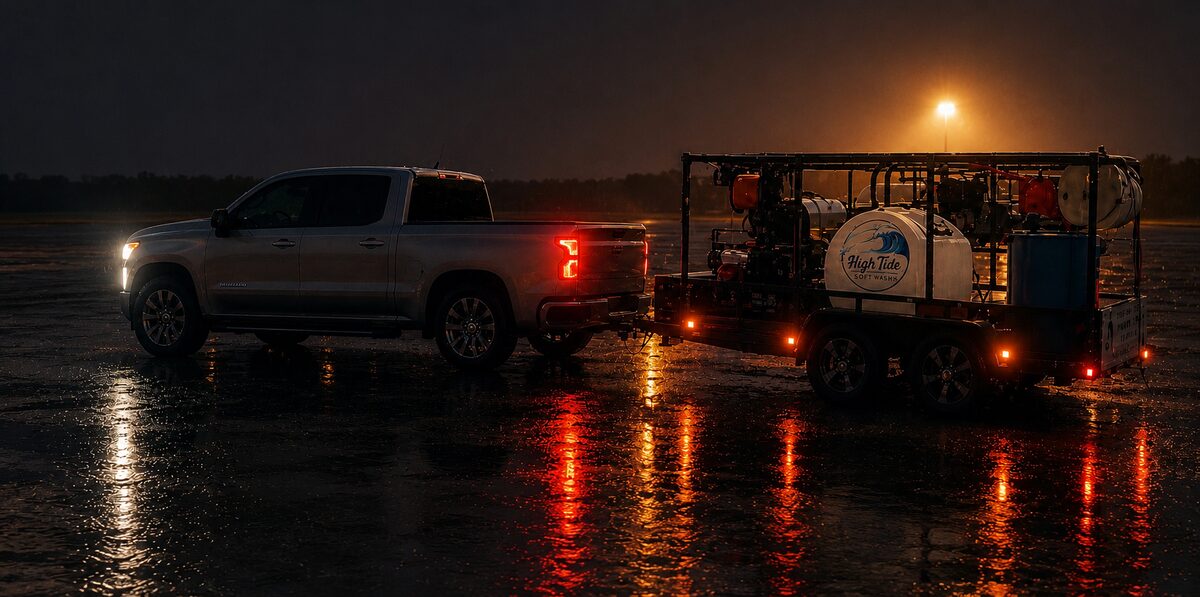 High Tide Soft Wash professional soft washing rig — Brunswick County NC